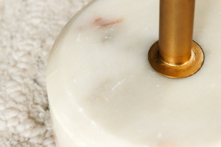 Masuta laterala TRAYFUL 60cm,baza din marmura alba si blat auriu [8]