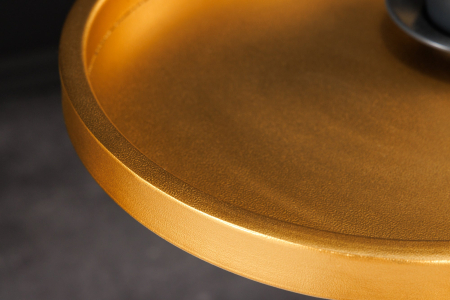 Masuta laterala TRAYFUL 60cm,baza din marmura alba si blat auriu [5]