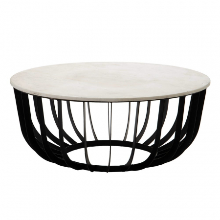 Masute de cafea - Măsuță de cafea cu blat din marmură și structură din fier 90 X 90 X 38 CM