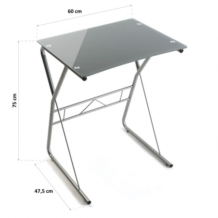 Măsuță pentru laptop din metal și blat din sticlă [4]