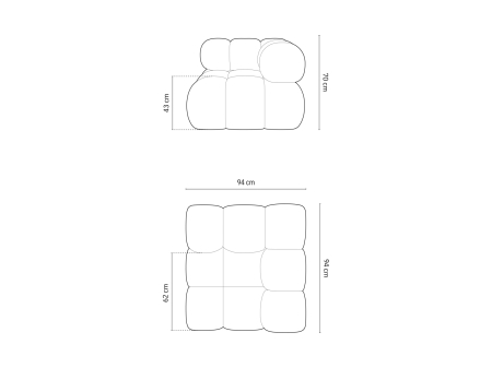 Modul Bellis cu tapițerie din catifea [4]
