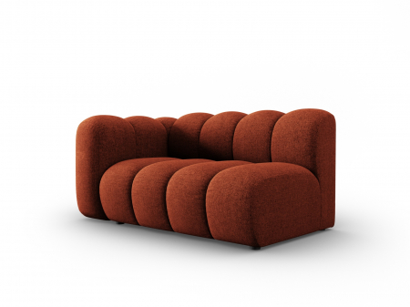 Modul Lupine cu 2 locuri, colt pe partea stanga si tapiterie din tesatura structurala, teracota [1]