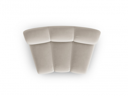 Modul semirotund pentru canapea Lupine cu tapiterie din catifea, bej [3]