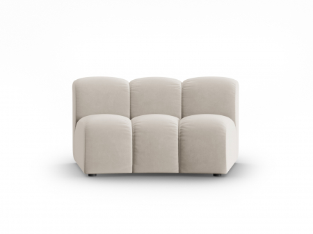 Modul semirotund pentru canapea Lupine cu tapiterie din catifea, bej [1]