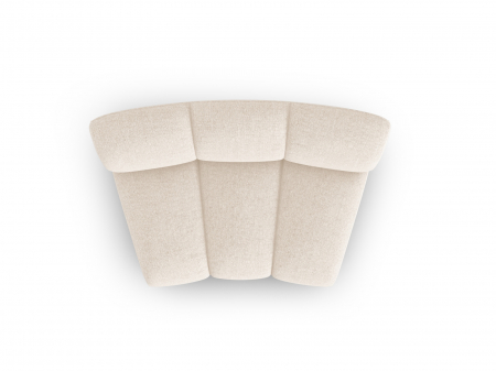 Modul semirotund pentru canapea Lupine cu tapiterie din tesatura structurala, bej deschis [3]