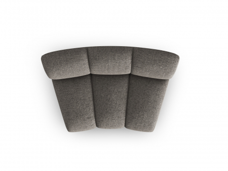 Modul semirotund pentru canapea Lupine cu tapiterie din tesatura structurala, gri [3]