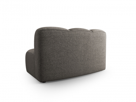 Modul semirotund pentru canapea Lupine cu tapiterie din tesatura structurala, gri [2]