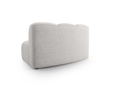 Modul semirotund pentru canapea Lupine cu tapiterie din tesatura structurala, gri deschis [2]