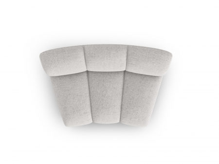 Modul semirotund pentru canapea Lupine cu tapiterie din tesatura structurala, gri deschis [3]
