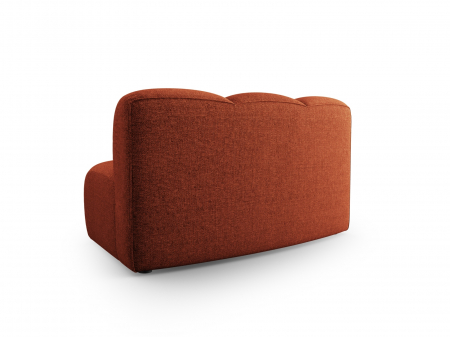 Modul semirotund pentru canapea Lupine cu tapiterie din tesatura structurala, teracota [2]