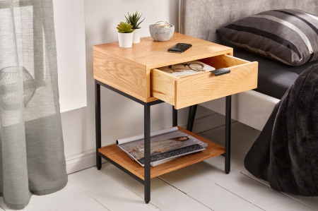 Noptieră ELEMENTS 40cm stejar natural [3]