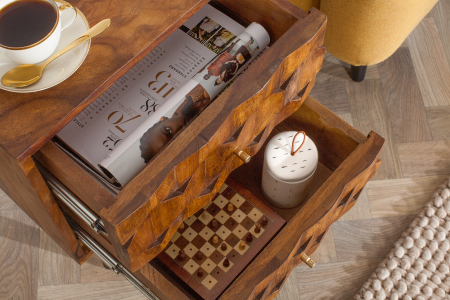 Noptieră MYSTIC LIVING 56cm lemn de sheesham natural [7]