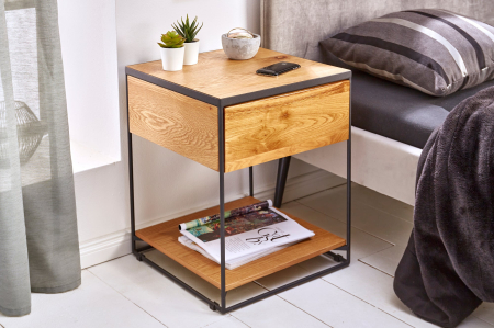 Noptieră SCORPION 40cm stejar sălbatic natural [1]