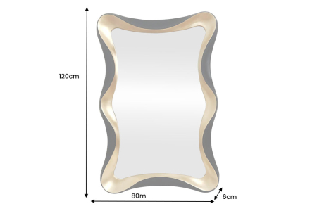 Oglindă de perete ALICE 120 cm negru auriu [4]