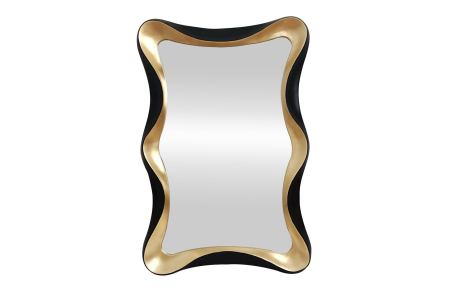 Decorațiuni - Oglindă de perete ALICE 120 cm negru auriu