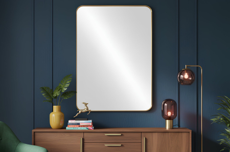 Oglindă de perete AMSTERDAM 100 cm aluminiu auriu [3]