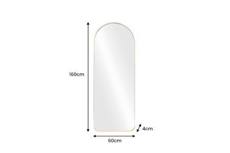 Oglindă de perete ARCA 160 cm aluminiu auriu [8]