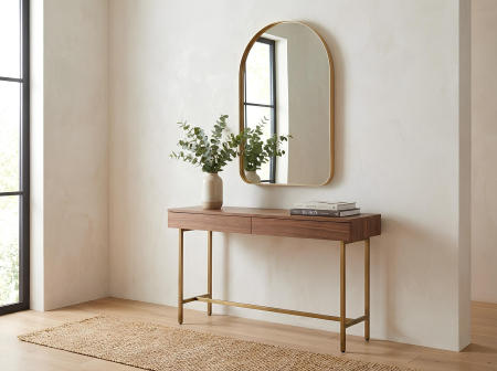 Oglindă de perete ARCA 90 cm aluminiu auriu [2]