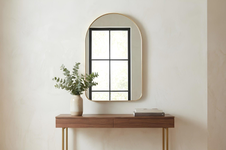 Oglindă de perete ARCA 90 cm aluminiu auriu [3]