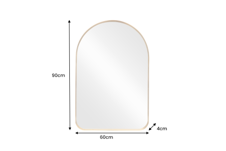 Oglindă de perete ARCA 90 cm aluminiu auriu [8]
