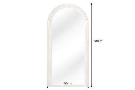 Oglindă de perete ART DECO 160 cm albă [7]