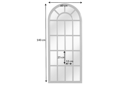 Oglindă de perete CASTILLO 140 cm din lemn de pin negru [7]