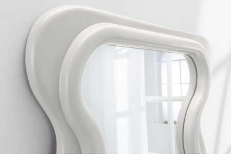 Oglindă de perete CURVY 160 cm albă [3]