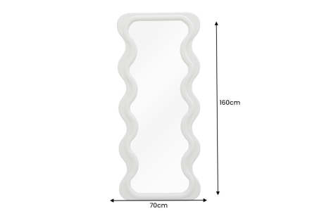 Oglindă de perete CURVY 160 cm gri-bej [9]
