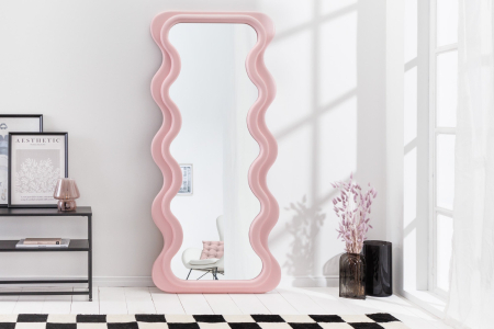 Oglindă de perete CURVY 160 cm roz [2]