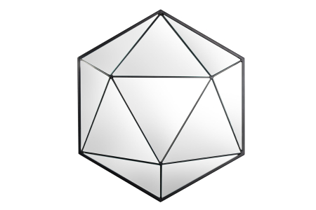 Decorațiuni - Oglindă de perete DIAMOND 60 cm negru