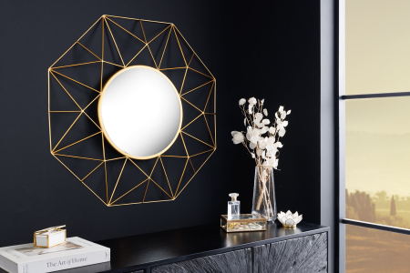 Oglindă de perete DIAMOND L 80 cm fier auriu [2]