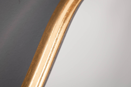 Oglindă de perete ELEGANCIA 100 cm ovală din lemn de paulownia auriu [5]