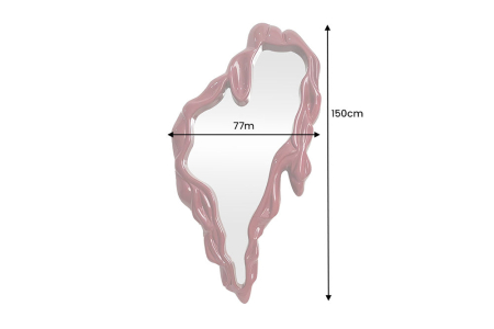 Oglindă de perete FLUIDUM 150 cm roșie [4]