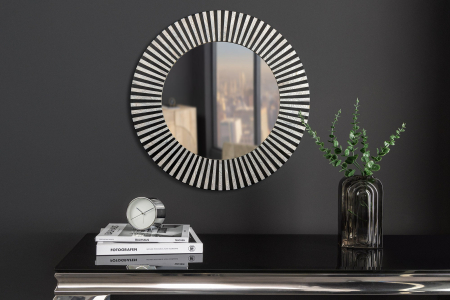 Oglindă de perete HARMONY NATURE 60 cm negru alb [3]