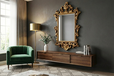 Oglindă de perete OPULENT 125 cm auriu [2]