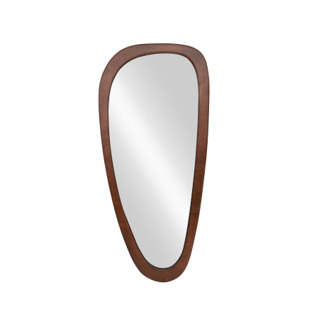 Decorațiuni - Oglindă de perete ORGANIC 120 cm din lemn masiv cu aspect de nuc