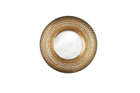 Decorațiuni - Oglindă de perete ORIENT 60 cm, efect de ciocan, auriu