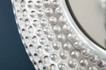 Oglindă de perete ORIENT 60 cm, efect de lovitură de ciocan, argintiu [5]