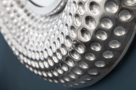 Oglindă de perete ORIENT 60 cm, efect de lovitură de ciocan, argintiu [4]