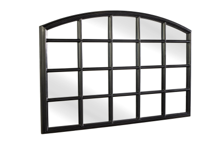 Decorațiuni - Oglindă de perete PARIS 120 cm din lemn de paulownia negru