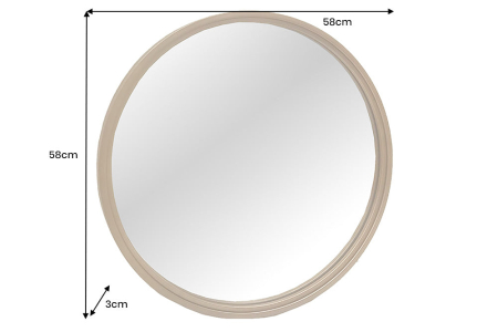 Oglindă de perete PORTRAIT 60 cm, din fier auriu, realizată manual [7]