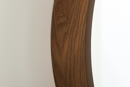 Oglindă de perete PORTRAIT 70 cm rotundă, furniruită cu lemn de nuc [5]