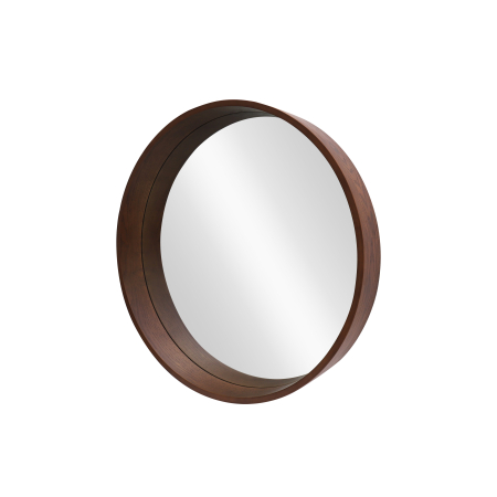 Decorațiuni - Oglindă de perete PORTRAIT 70 cm rotundă, furniruită cu lemn de nuc