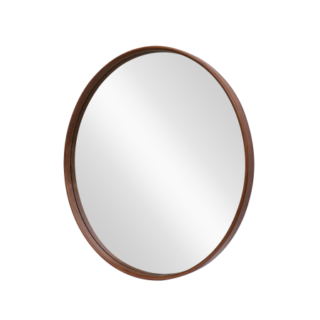 Decorațiuni - Oglindă de perete PORTRAIT 70 cm rotundă, furniruită cu lemn de nuc