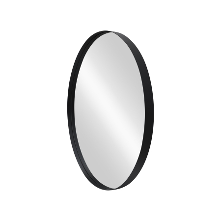 Oglindă de perete PORTRAIT 75 cm rotundă din aluminiu negru [3]