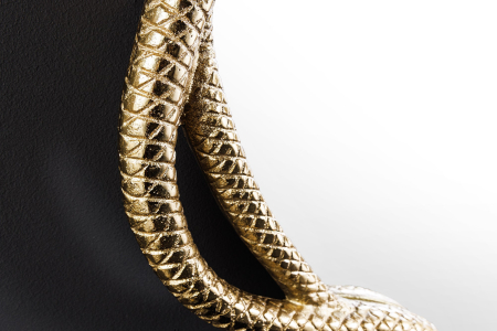 Oglindă de perete SNAKE L 50 cm aurie cu element decorativ în formă de șarpe [6]