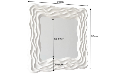 Oglindă de perete WAVE 90 cm gri-bej [7]