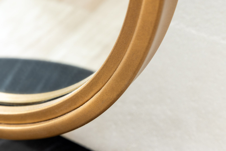 Oglindă în picioare PORTRAIT 175 cm ovală aurie cu bază din marmură neagră [5]