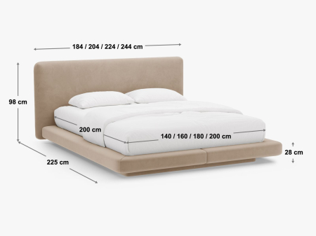 Pat Linea cu tapițerie din catifea [6]