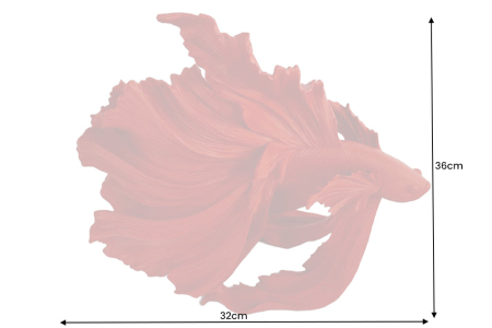 Pește decorativ CROWNTAIL 35 cm din poliresină roșie [7]